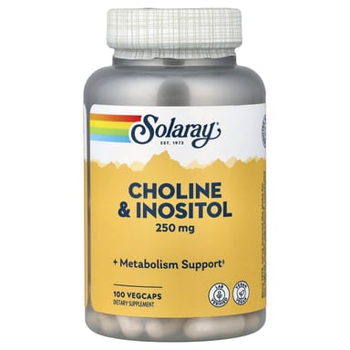 Инозитол Solaray Choline &, 100 растительных капсул