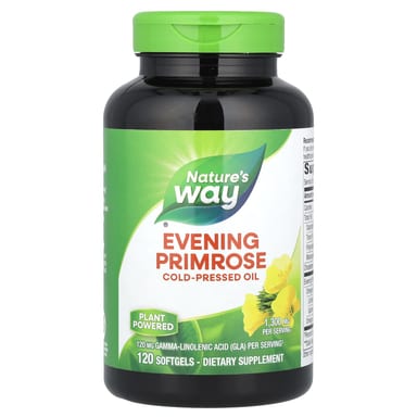 Масло Nature's Way Evening Primrose Cold-Pressed, 1300 мг, 120 мягких капсул