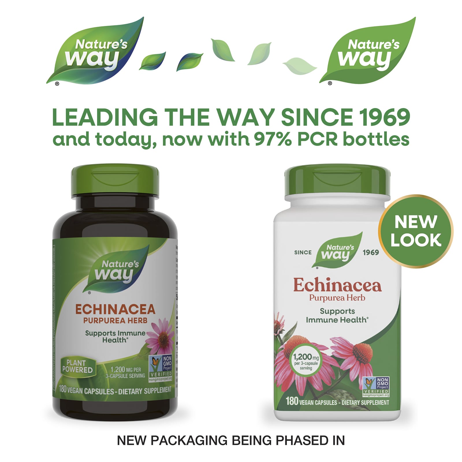 Эхинацея Nature's Way Purpurea Herb, 400 мг, 180 растительных капсул