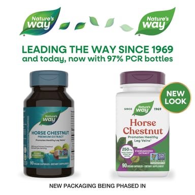 Конский каштан Nature's Way Standardized Extract, 90 растительных капсул