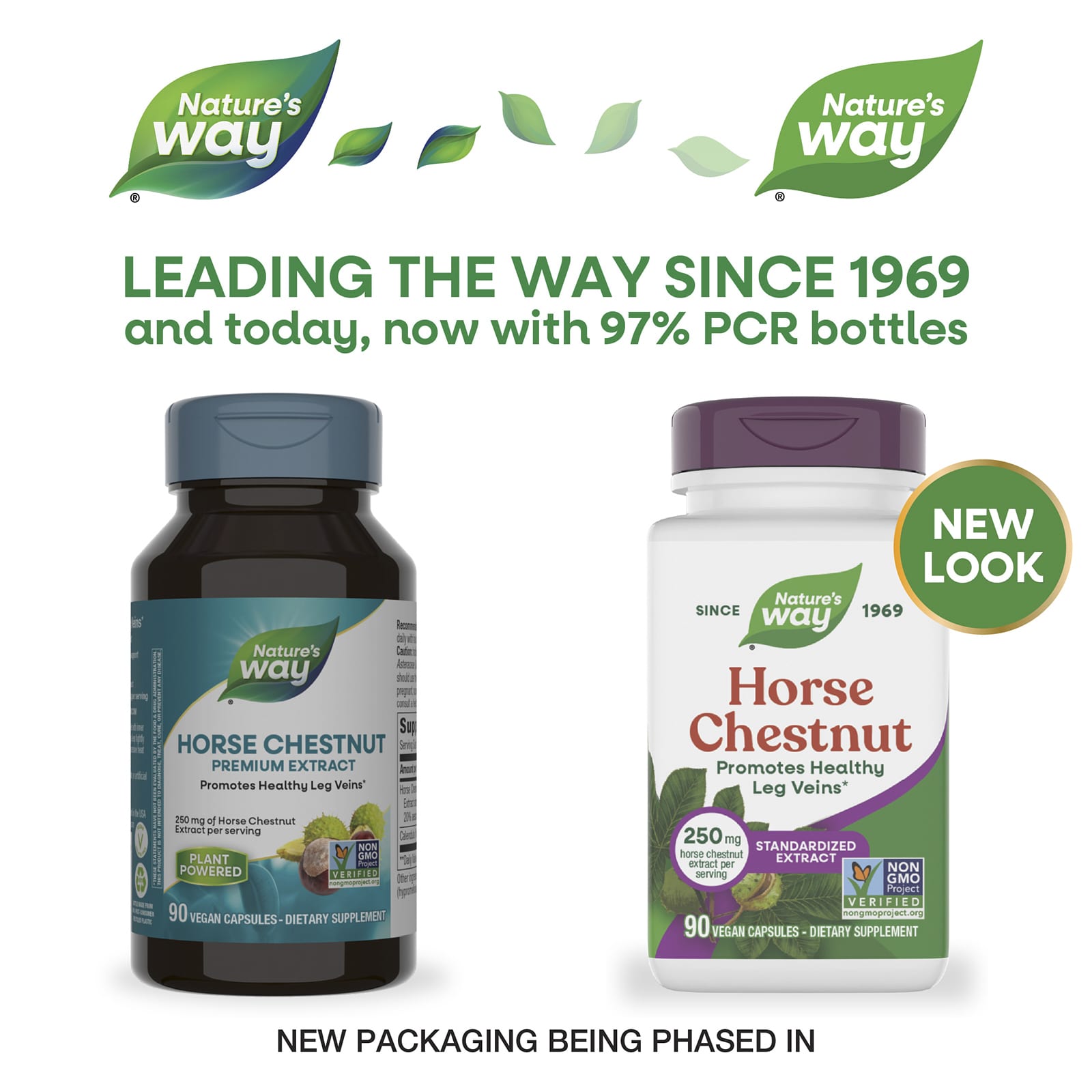 Конский каштан Nature's Way Standardized Extract, 90 растительных капсул
