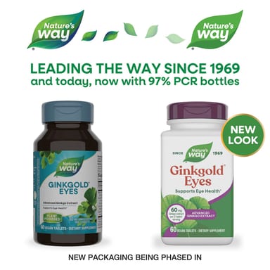 Комплекс для зрения Nature's Way Ginkgold® Eyes 60 Vegan Tablets, таблетки