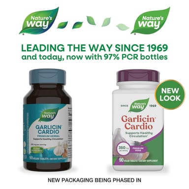 Чесночный комплекс Garlicin Cardio Nature's Way® 90 Vegan Tablets, 350 мг, таблетки