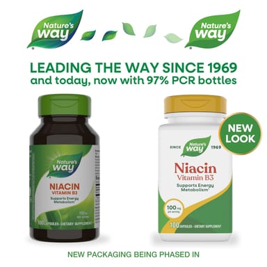 Ниацин Nature's Way Vitamin B3, 100 мг, 100 капсул