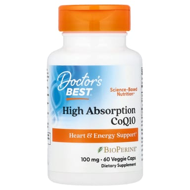 Коэнзим Q10 Doctor's Best High Absorption, 100 мг, 60 растительных капсул