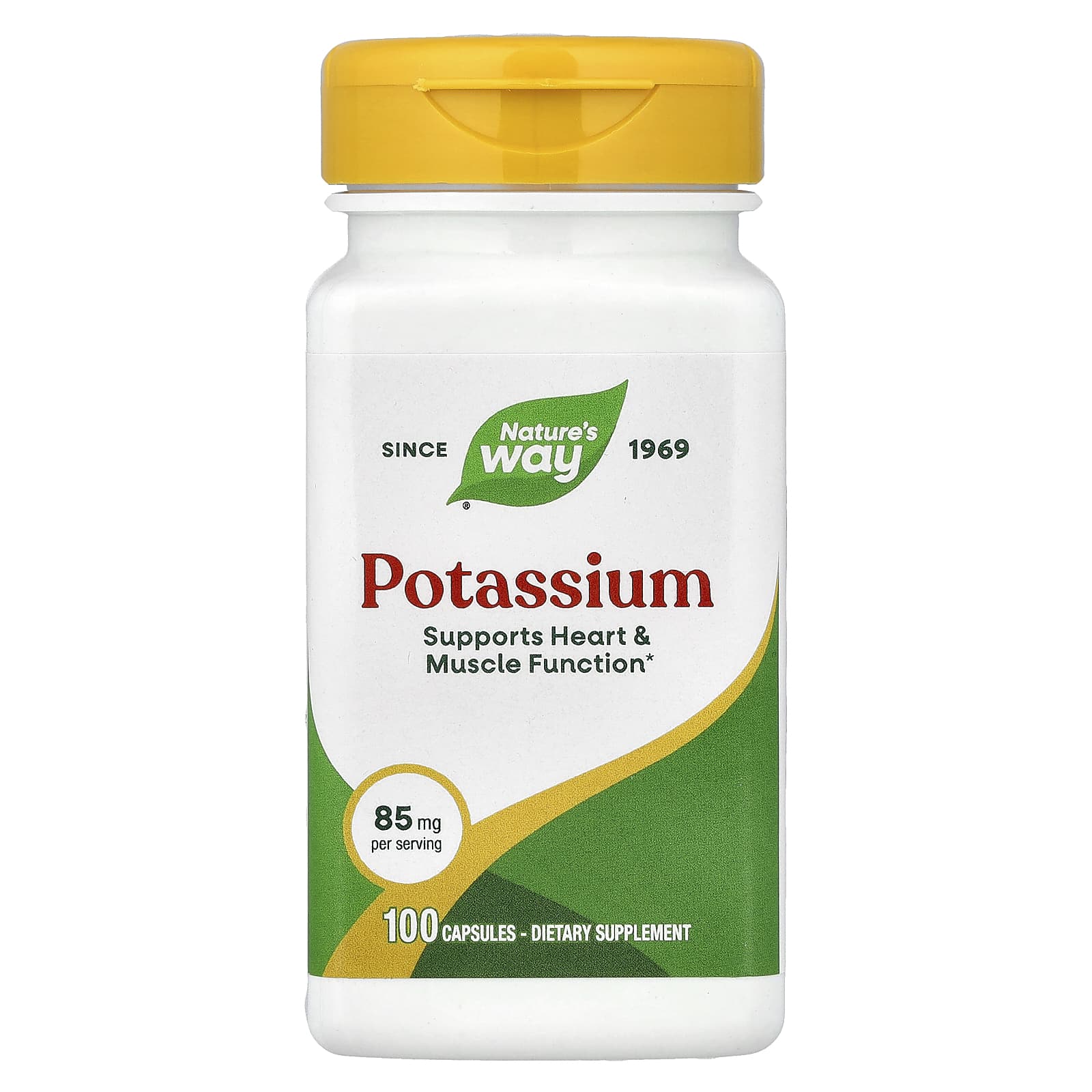 Калий Nature's Way, 85 мг, 100 капсул