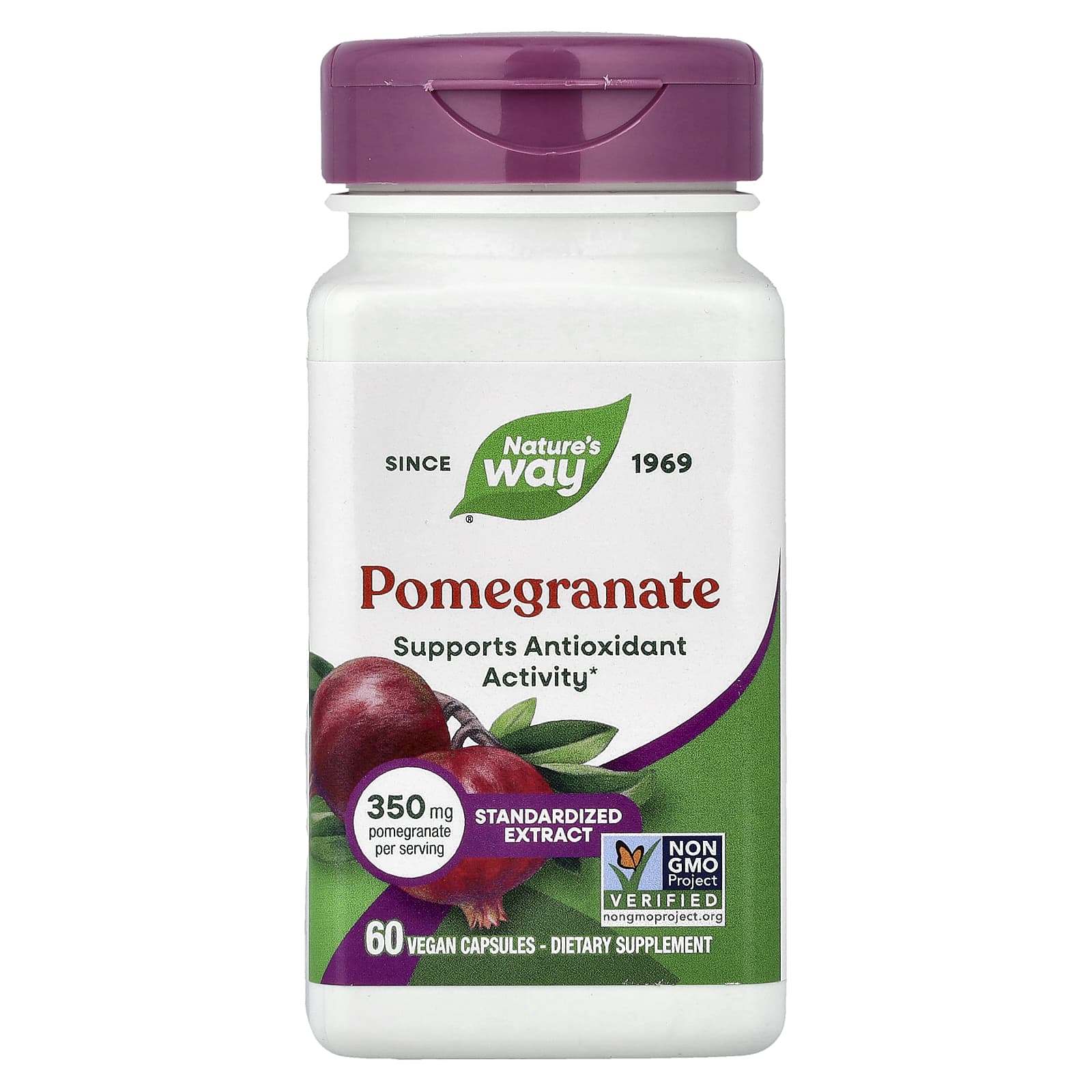 Гранат Nature's Way, вкус Pomegranate, 60 растительных капсул — фото 2