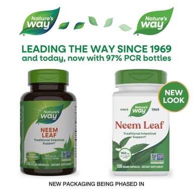Листья нима Nature's Way, 475 мг, 100 растительных капсул