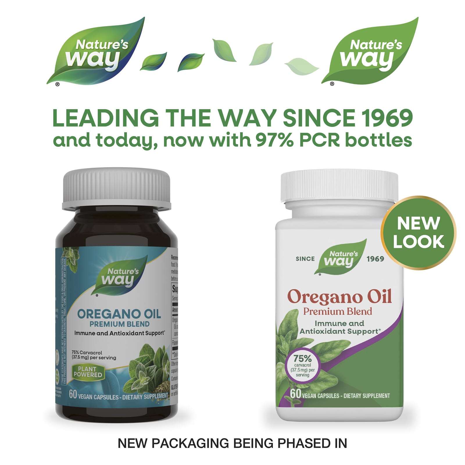 Орегано Nature's Way Oil Premium Blend, 50 мг, 60 растительных капсул