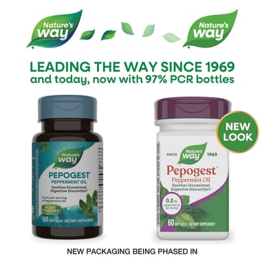 Масло мяты перечной Nature's Way Pepogest® 0.2 ml, 60 мягких капсул