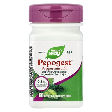 Масло мяты перечной Nature's Way Pepogest® 0.2 ml, 60 мягких капсул