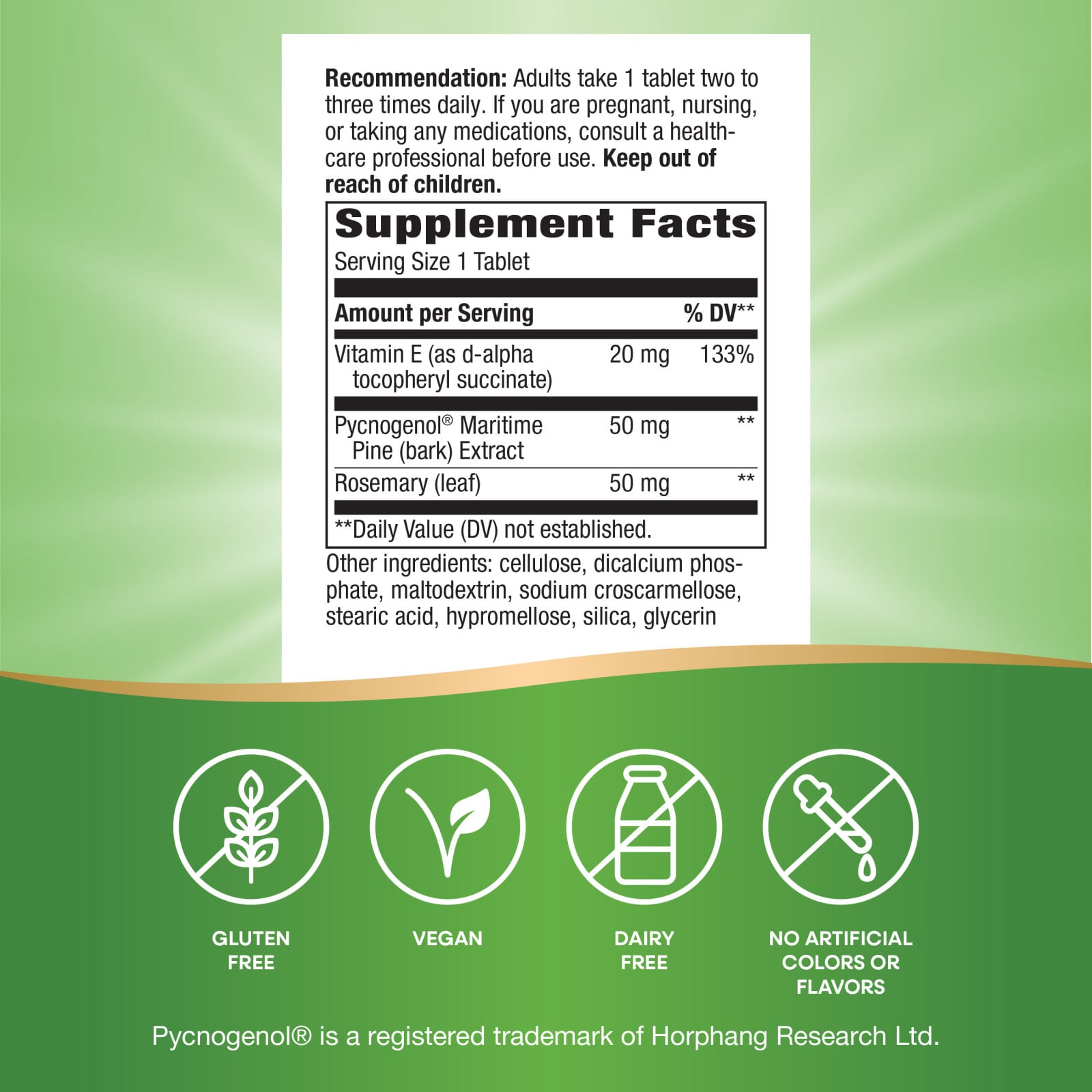 Пикногенол Nature's Way® 30 Vegan Tablets, таблетки — фото 7