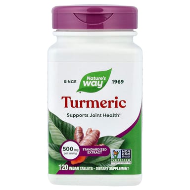 Куркума Nature's Way Standardized Extract 120 Vegan Tablets, 500 мг, таблетки