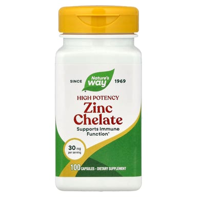 Цинк Nature's Way Chelate, 30 мг, 100 капсул