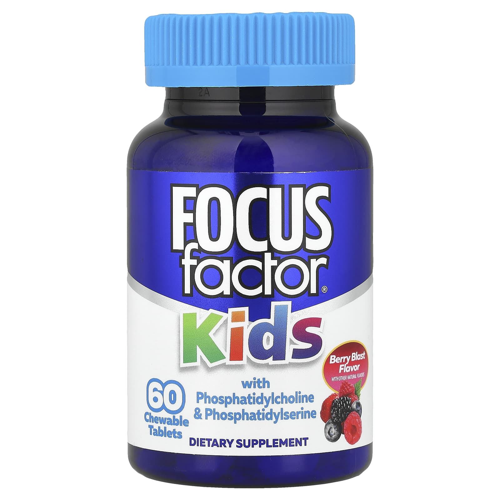 Фосфатидилсерин Focus Factor With Phosphatidylcholine & Berry Blast, 60 жевательных таблеток