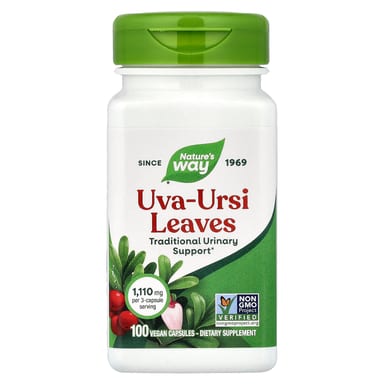Листья толокнянки Nature's Way Uva-Ursi Leaves, 370 мг, 100 растительных капсул