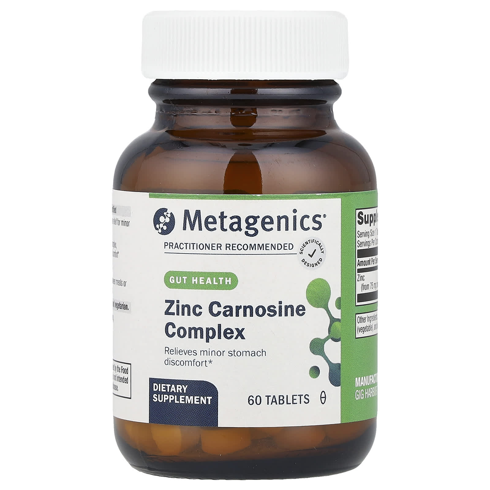Комплекс Metagenics Zinc Carnosine, 17 мг, 60 таблеток