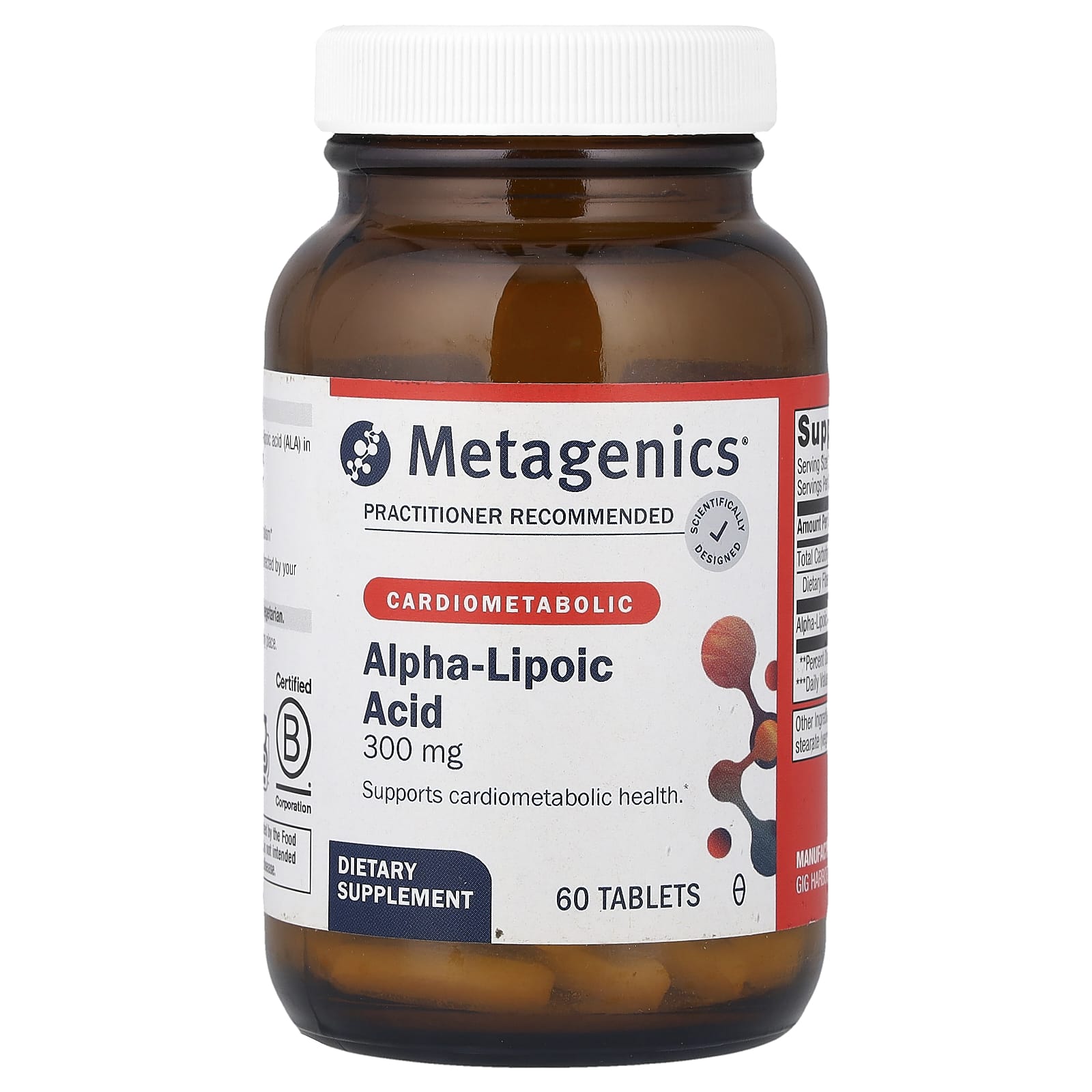 Альфа-липоевая кислота Metagenics Alpha-Lipoic Acid, 300 мг, 60 таблеток