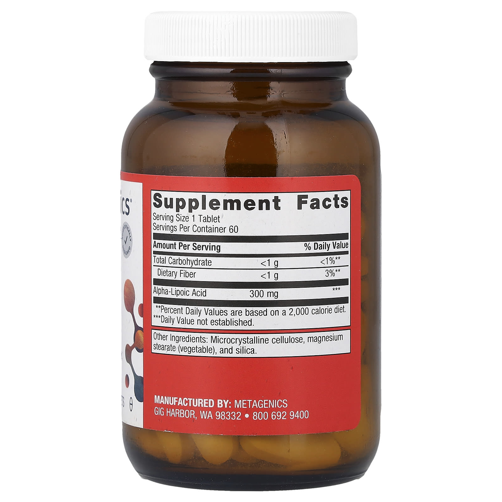 Альфа-липоевая кислота Metagenics Alpha-Lipoic Acid, 300 мг, 60 таблеток — фото 2
