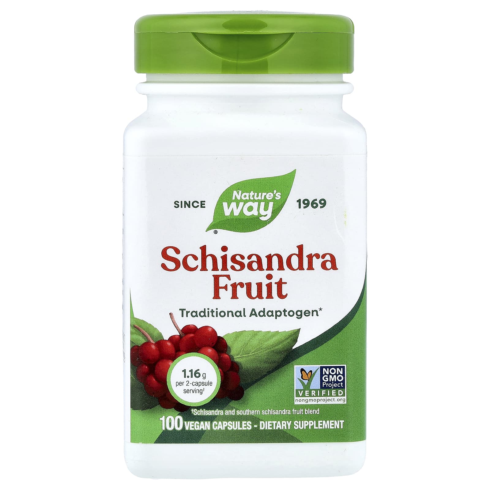 Лимонник Nature's Way, 0.58 г, 100 растительных капсул