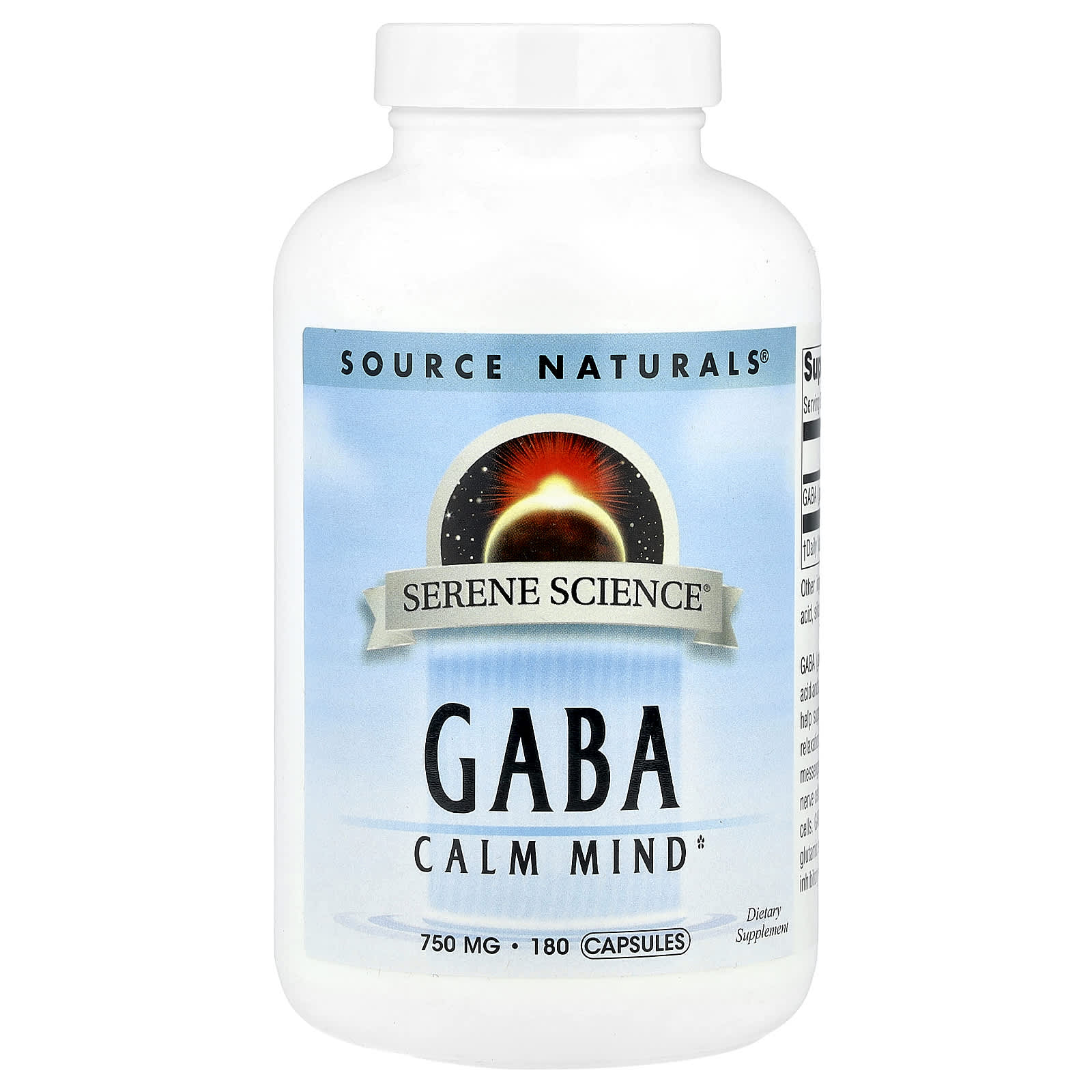 ГАМК Source Naturals Serene Science®, 750 мг, 180 капсул