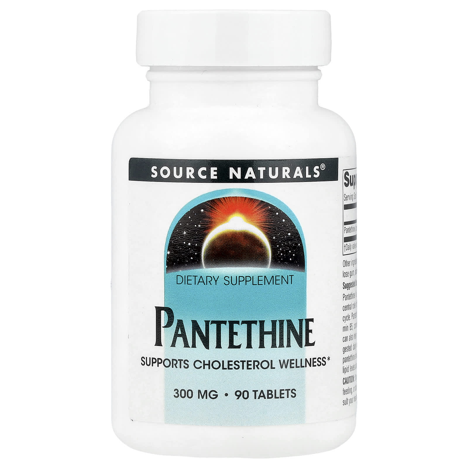 Пантетин Source Naturals, 300 мг, 90 таблеток