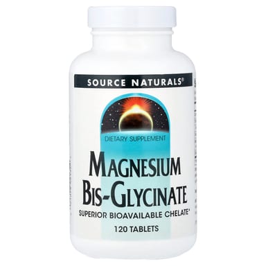 Магний Source Naturals Bis-Glycinate, 120 таблеток