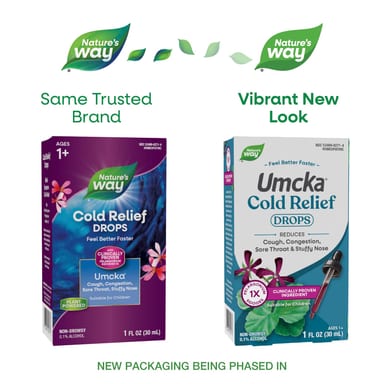 Комплекс Umcka Nature's Way® Cold Relief Drops, для детей от 1 лет, 30 мл, капли