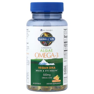 Омега-3 Minami Nutrition Garden of Life® Algae, вкус Orange, 60 мягких капсул