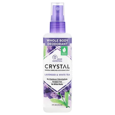Фото товара: Дезодорант CRYSTAL Mineral-Enriched Spray Lavender & White Tea, 118 мл, спрей