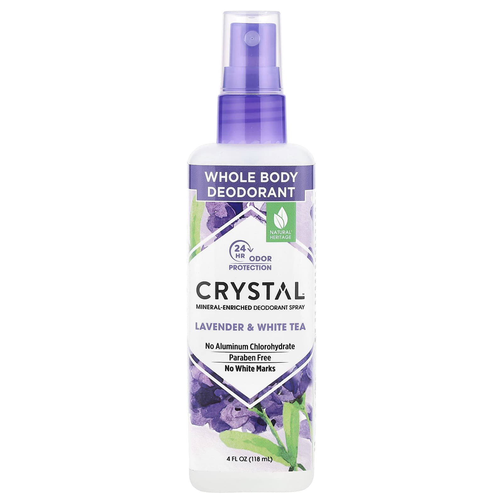 Дезодорант CRYSTAL Mineral-Enriched Spray Lavender & White Tea, 118 мл, спрей