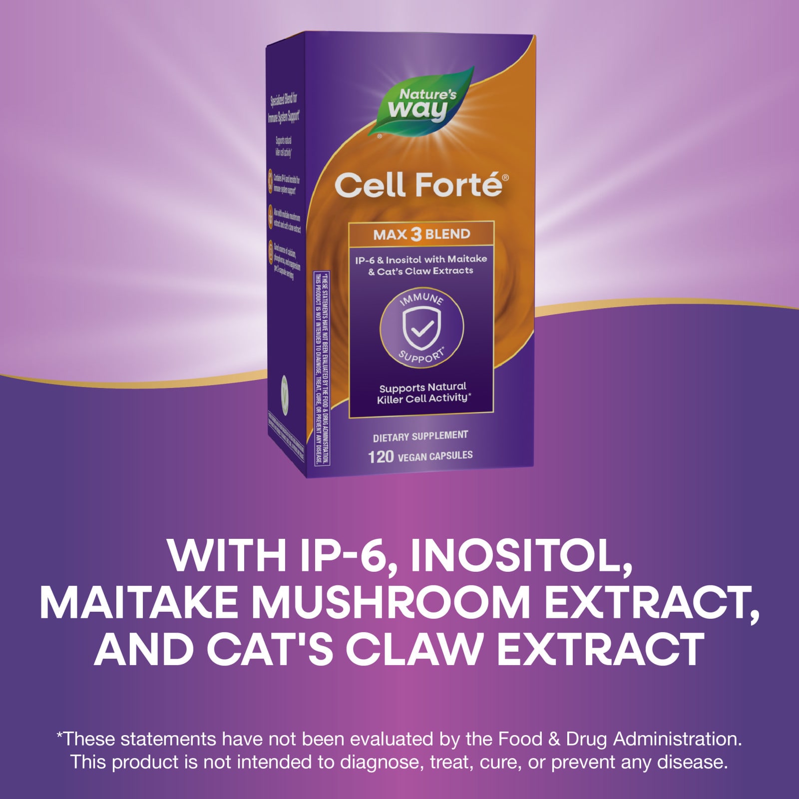 Комплекс Cell Forté MAX 3 Nature's Way Cell Forté® MAX 3 Blend, 120 растительных капсул — фото 5