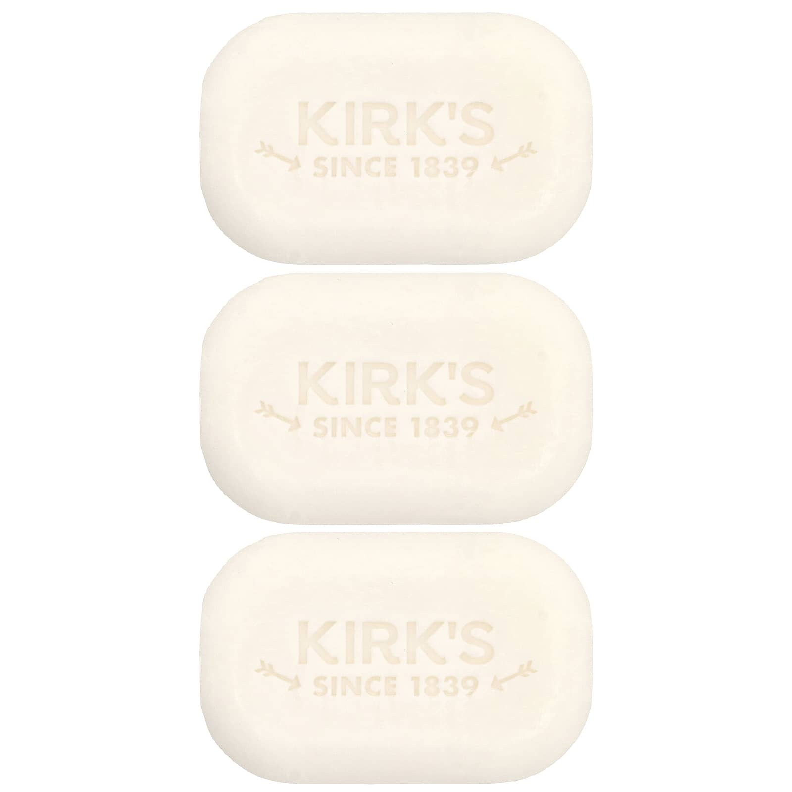 Кастильское мыло Kirk's Original Fresh, вкус 100% Premium Coconut Oil Castile Bar Soap, 113 г, 3 шт. — фото 2