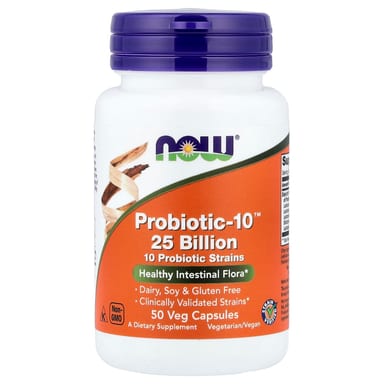 Пробиотик NOW Foods -10™ 25 Billion, 50 растительных капсул