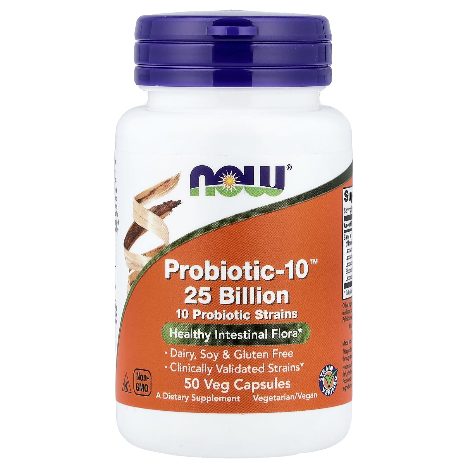 Пробиотик NOW Foods -10™ 25 Billion, 50 растительных капсул