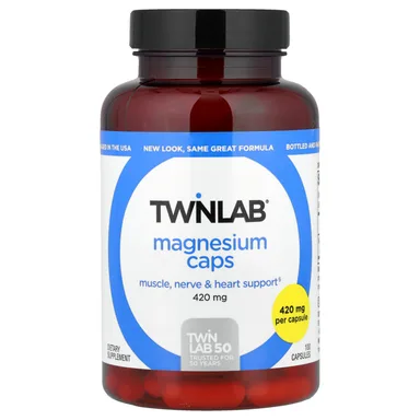 Фото товара: Магний Twinlab Caps, 420 мг, 100 капсул
