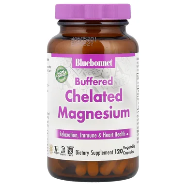 Фото товара: Магний Bluebonnet Nutrition Buffered Chelated, 200 мг, 120 растительных капсул
