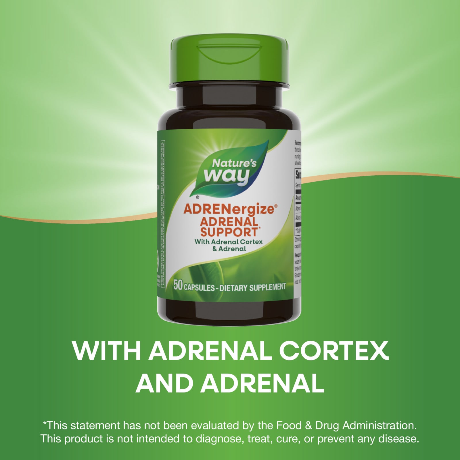 Комплекс для поддержки надпочечников Nature's Way ADRENergize® Adrenal Energy, 50 капсул — фото 4