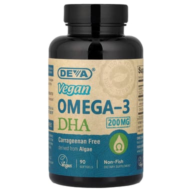 Омега-3 Deva Vegan DHA, 90 мягких капсул