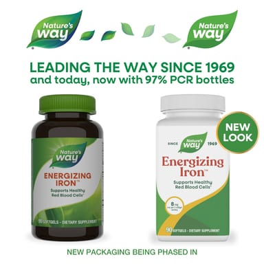 Железо Nature's Way Energizing™, 90 мягких капсул