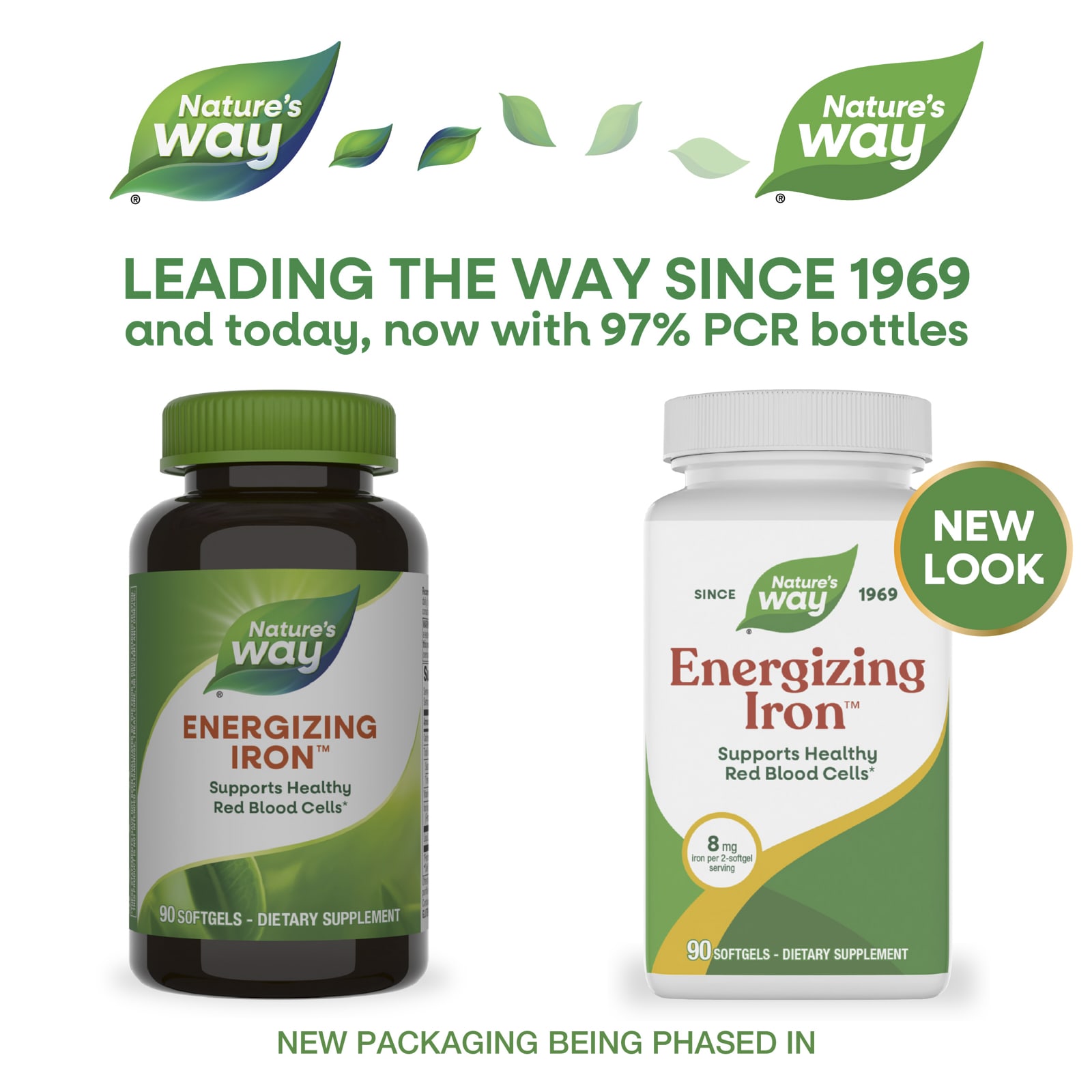 Железо Nature's Way Energizing™, 90 мягких капсул
