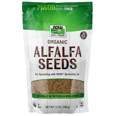 Люцерна NOW Foods Organic Seeds, 340 г
