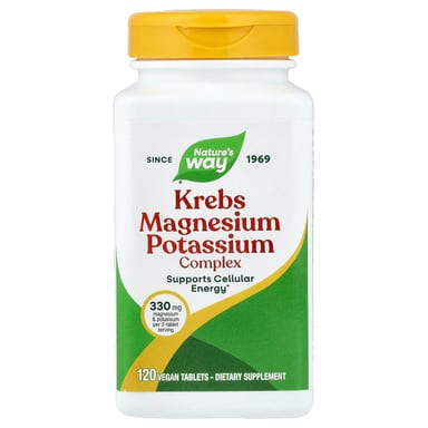 Магний Nature's Way Krebs Potassium Complex 120 Vegan Tablets, таблетки