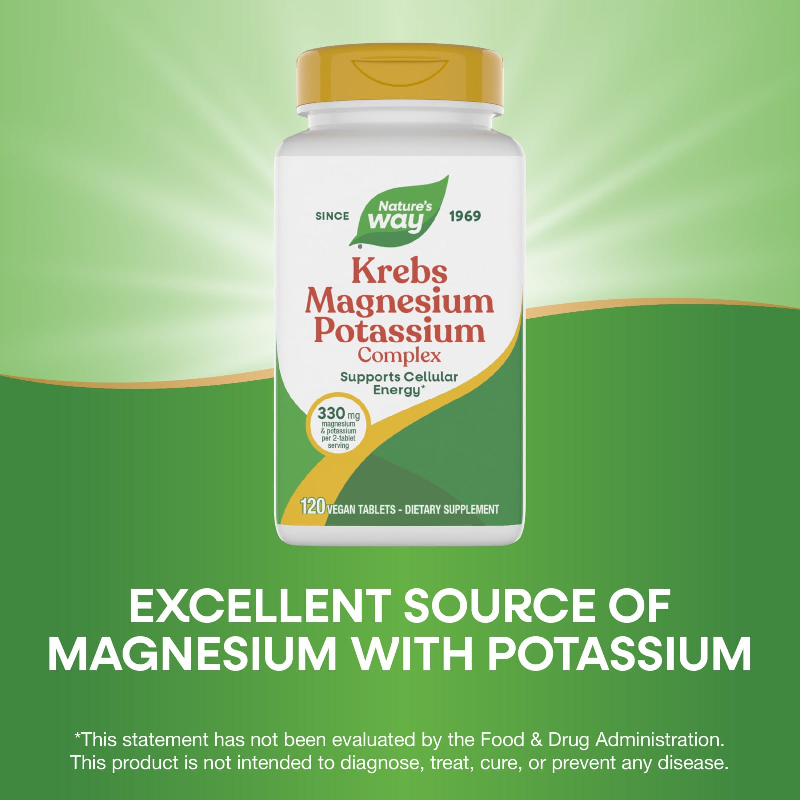 Магний Nature's Way Krebs Potassium Complex 120 Vegan Tablets, таблетки — фото 5