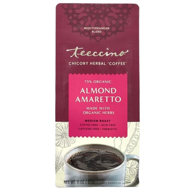 Кофе Teeccino Chicory Herbal Almond Amaretto Medium Roast, без кофеина, 312 г