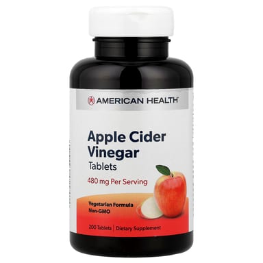 Яблочный уксус American Health, вкус Apple Cider Vinegar, 240 мг, 200 таблеток