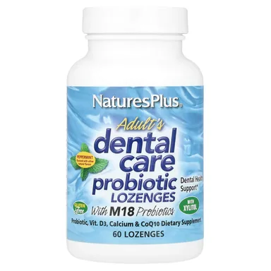 Фото товара: Пробиотик NaturesPlus Adult's Dental Care, вкус «перечная мята», 60 пастилок