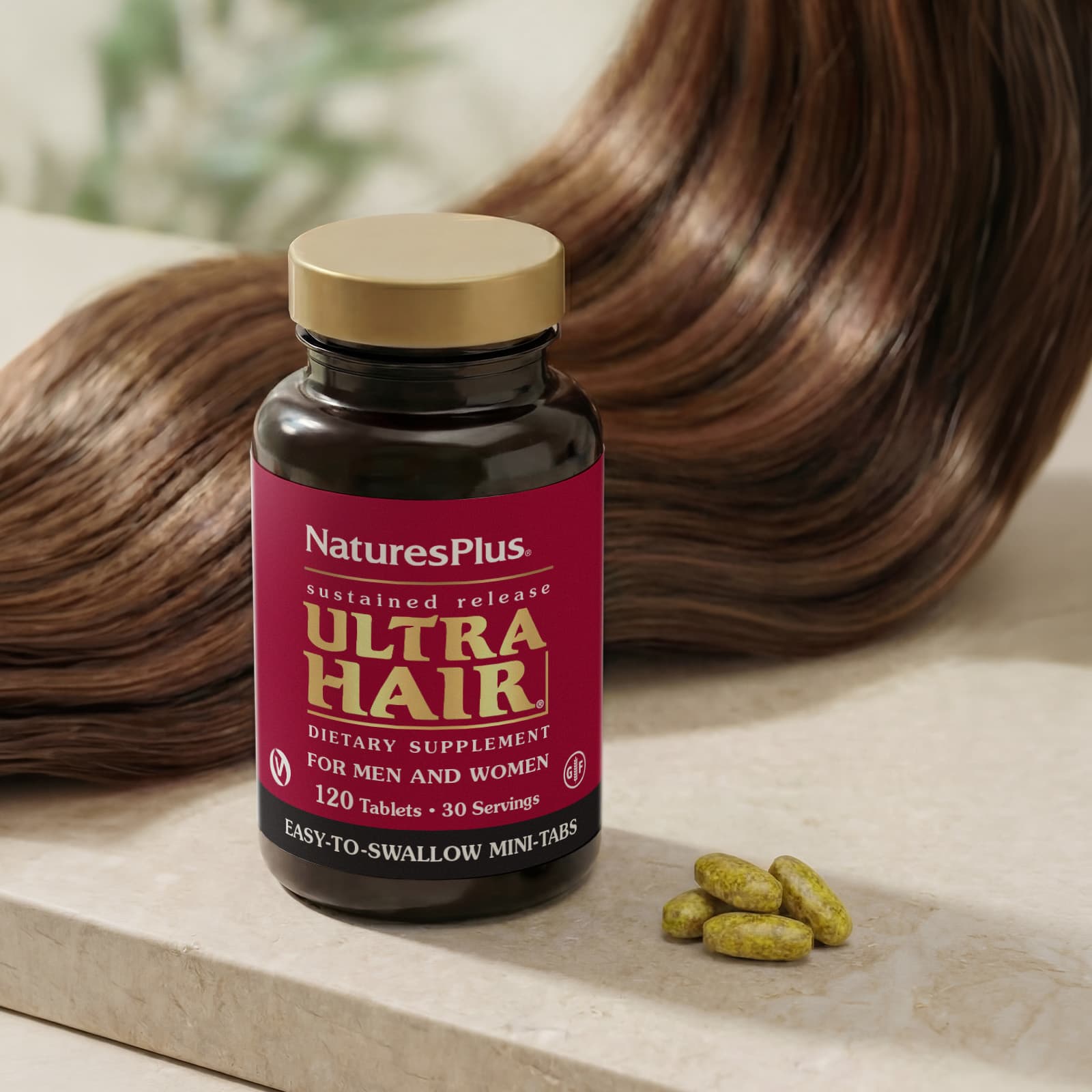 Комплекс Ultra Hair NaturesPlus® For Men & Women, 120 таблеток — фото 5