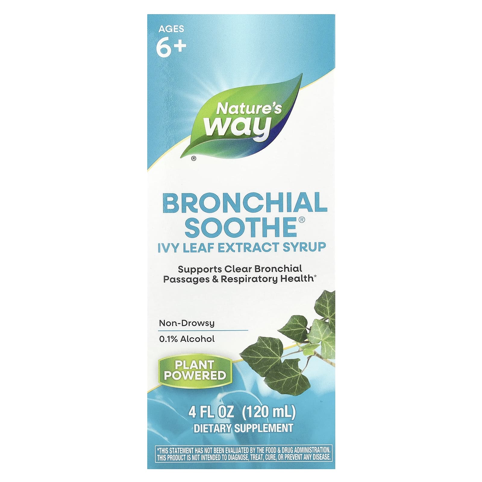 Сироп Nature's Way Bronchial Soothe® Ivy Leaf Extract, для детей от 6 лет, 120 мл