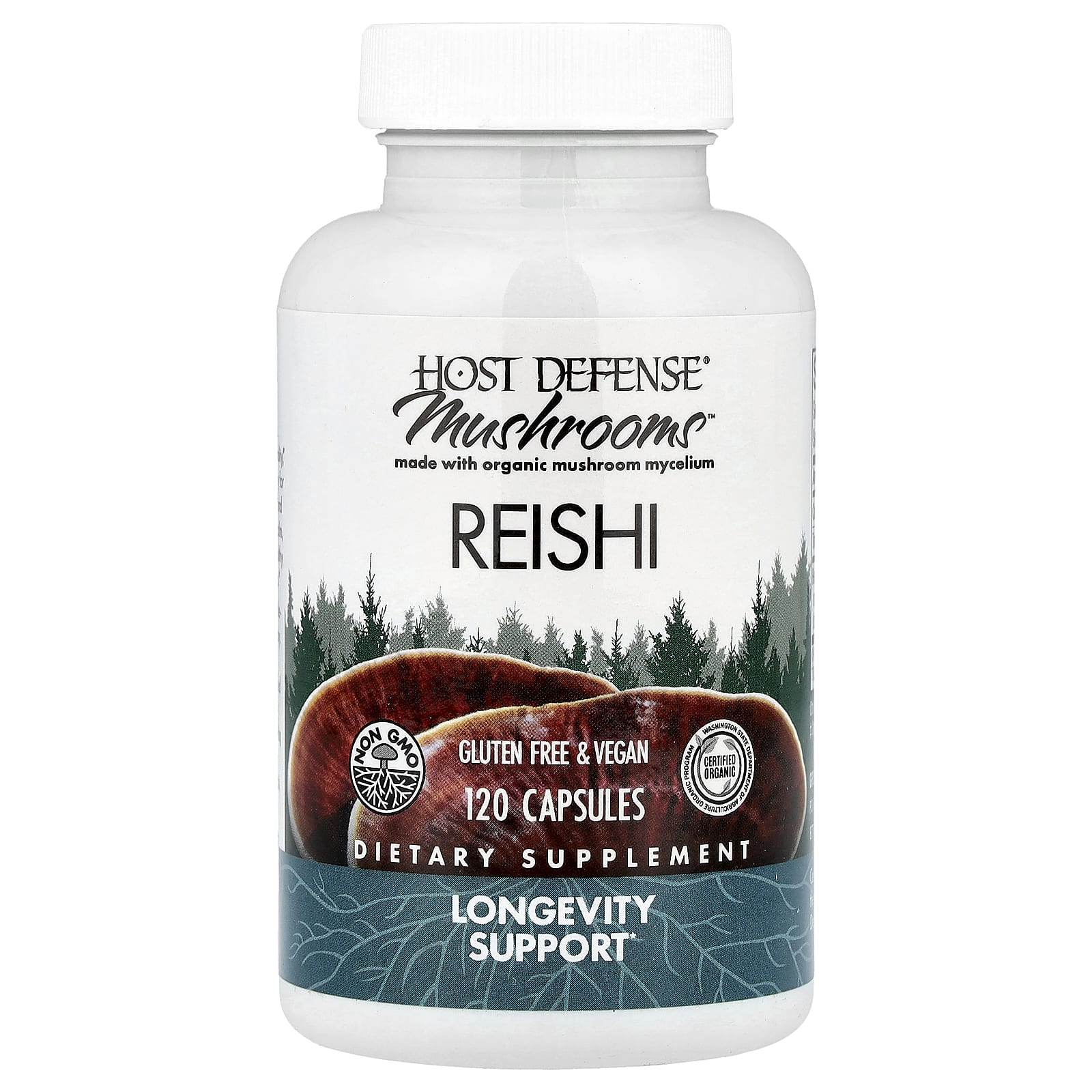 Грибной комплекс Host Defense™, оттенок Reishi, 120 капсул